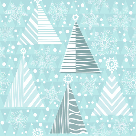 Vector seamless pattern of christmas treeのイラスト素材