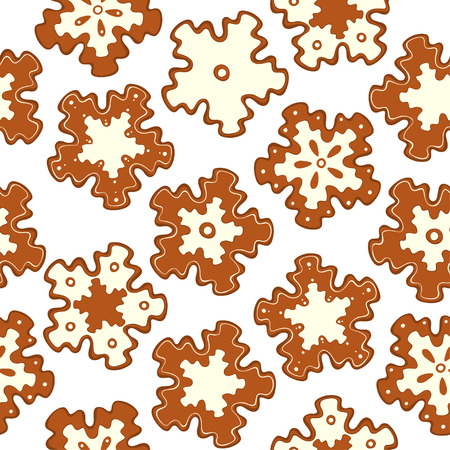 Christmas cookies. Seamless vector pattern.のイラスト素材