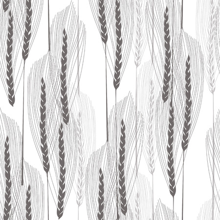 Floral seamless pattern with abstract ears of grain.のイラスト素材