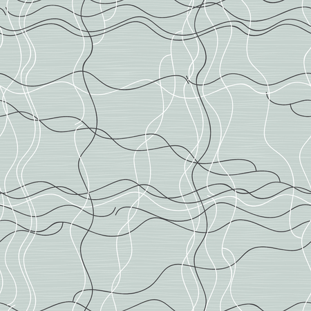 Abstract seamless pattern. Wavy lines on a gray background. Vector illustration.のイラスト素材