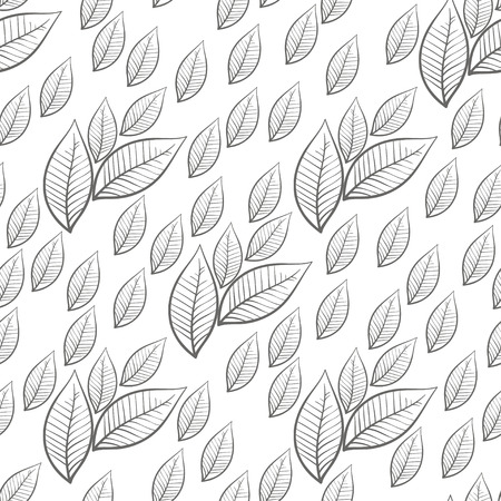 Floral seamless pattern. Monochrome vector illustration. Sketchのイラスト素材