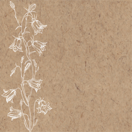 Vector illustration of  flowers bluebells , design element. Invitation, greeting card.のイラスト素材