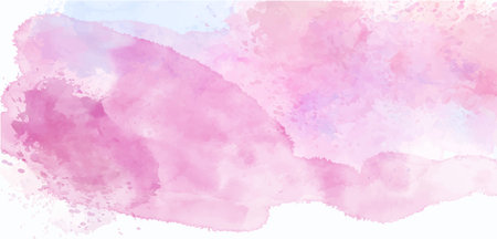 Pre-made design with watercolor splash and place for text. Vector layout decorative greeting card or invitation design background.のイラスト素材