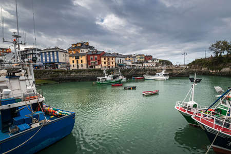 Fishing boats in the port.の写真素材
