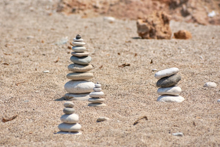 stone turret by the seaの写真素材