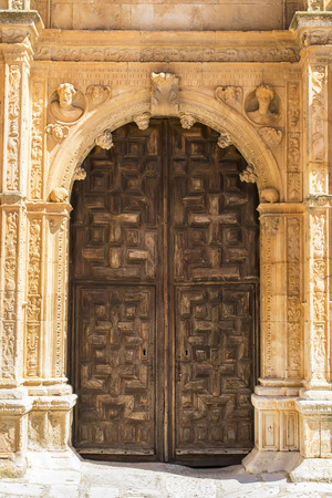 Parish entrance in late Gothic style of medieval epochの写真素材
