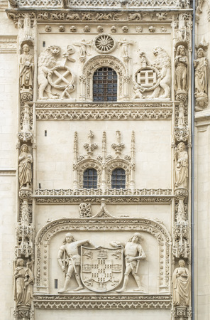 Burgos Cathedral in Spain, Condestable Chapel outside wall in detailの写真素材