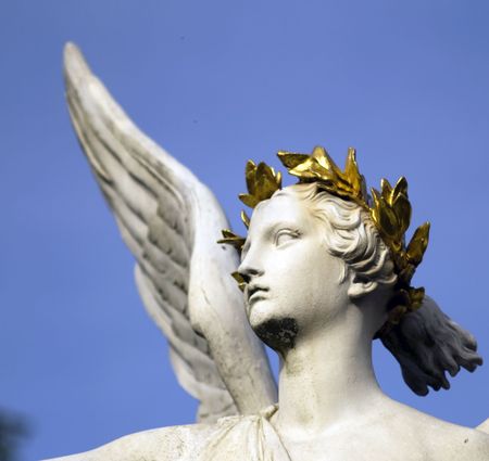 old angel monument in the park no name artistの写真素材