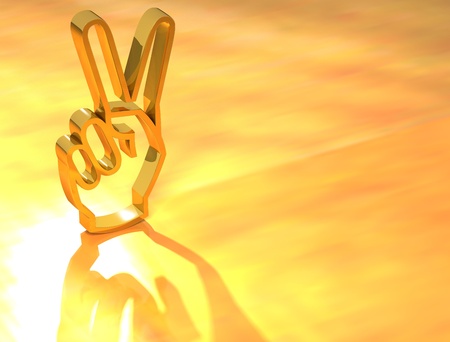 Solidarity Gold Sign on yellow backgroundの写真素材