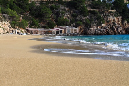 Beautiful small bay in Ibiza, Balearic Island, Spain.のeditorial素材