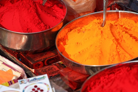 Traditional spices market in India. の写真素材