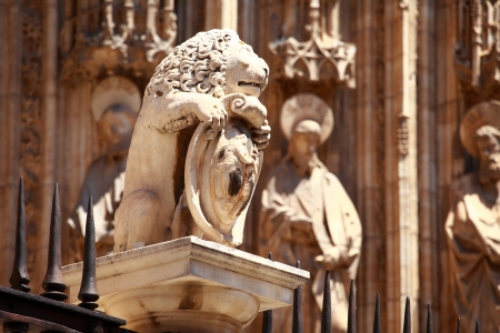 Statue of the Cathedral of Toledo, Spain の写真素材