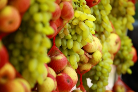 Fresh fruit market in Indiaの写真素材