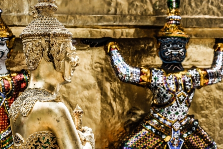 Traditional Thai architecture Grand Palace Bangkok ( HDR image )の写真素材