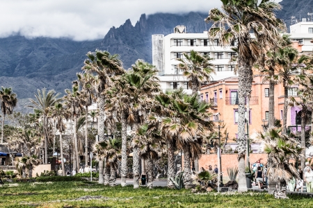 Puerto Santiago, Tenerife, in the Spanish Canary Islands ( HDR image )