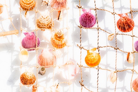 Detail image from a greek touristic shop on a Greek island の写真素材