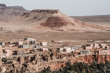 Moroccan village in Antiatlas Mountains, Africa ( HDR image )の写真素材