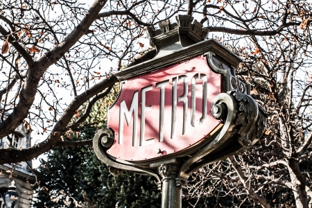 Paris Metro subway sign ( HDR image )のeditorial素材