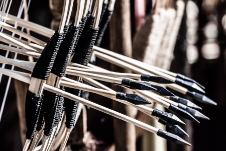 Archer in perfect background ( HDR image )の写真素材