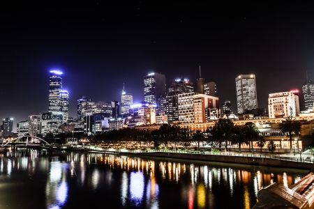 Melbourne at nightのeditorial素材