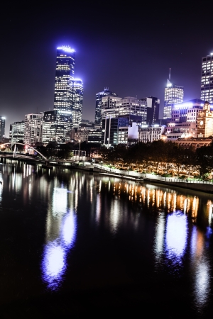 Melbourne at nightのeditorial素材