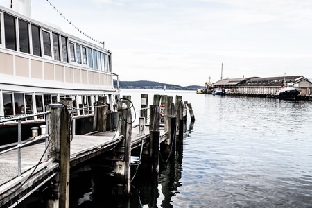 View of Hobart Harbour in a Clear Winter Day ( HDR image )の写真素材
