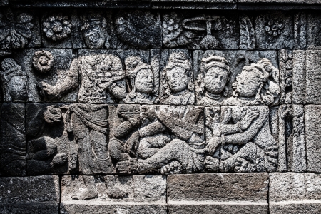 Borobudur Temple at sunrise. Yogyakarta, Java, Indonesia. ( HDR image )の写真素材