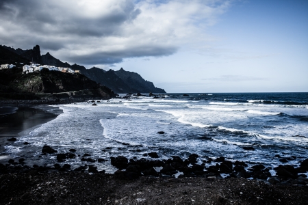 Rocky Atlantic coast in Canary Islands, Spain ( HDR image )の写真素材