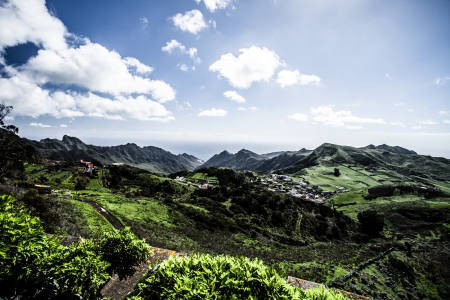 Beautiful valley in Anaga mountain range, Tenerife, Canary islands, Spain ( HDR image )の写真素材