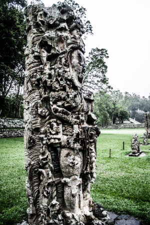 Temples in the Copan Ruinas, Hondurasの写真素材