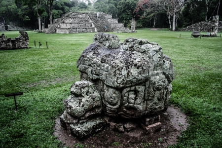 Temples in the Copan Ruinas, Hondurasの写真素材