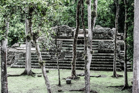 Temples in the Copan Ruinas, Hondurasの写真素材