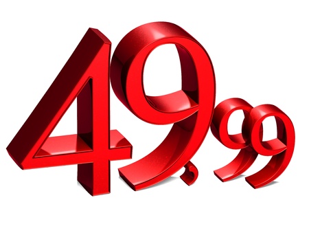 3D Red Special Price collection over white background