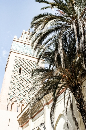 Morocco. Marrakech. Koutoubia Mosque ( HDR image ) の写真素材