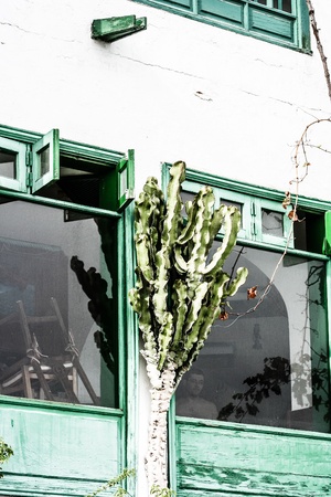 Traditional house in Puerto Del Carmen, Lanzarote, Canary islands, Spain の写真素材
