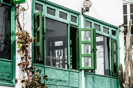 Traditional house in Puerto Del Carmen, Lanzarote, Canary islands, Spain の写真素材