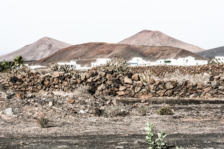 Traditional house, Lanzarote, Canary islands, Spain の写真素材