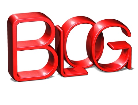 3D word Blog on white backgroundの写真素材