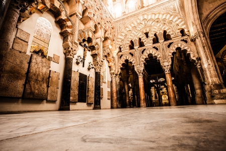 The Great Mosque or Mezquita famous interior in Cordoba, Spainのeditorial素材