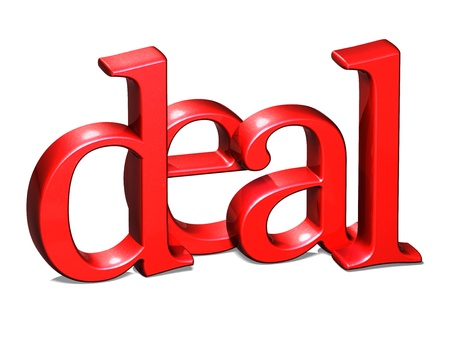 3D Word Deal on white backgroundの写真素材