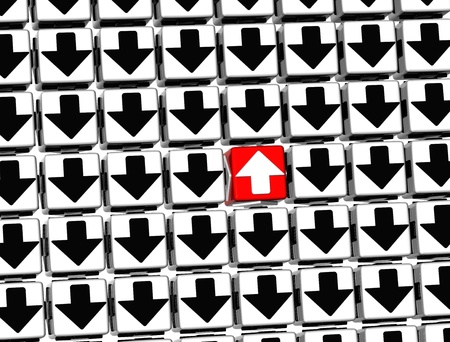 3D Sign Arrow inside arrow blocks 