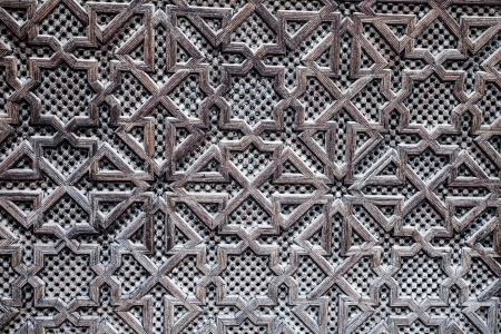 Dark vintage wood door