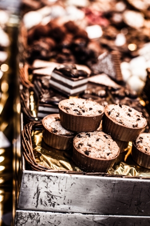 Famous sweet candy market in Barcelona, Spainの写真素材