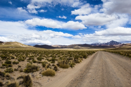 A desert on the altiplano of the andes in Bolivia の写真素材