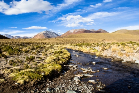 A desert on the altiplano of the andes in Bolivia 