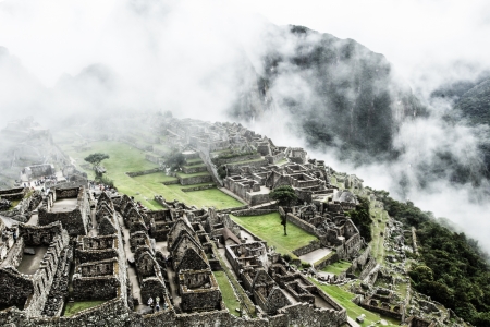 Machu Picchu, the ancient Inca city in the Andes, Peru の写真素材