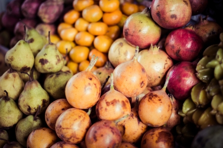 Colorful Vegetables and Fruits , marketplace Peru. の写真素材