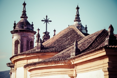 View of the city of Ouro Preto in Minas Gerais Brazil の写真素材