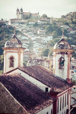 View of the city of Ouro Preto in Minas Gerais Brazil の写真素材