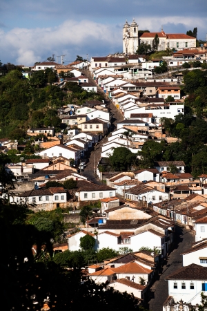 View of the  city of Ouro Preto in Minas Gerais Brazil の写真素材